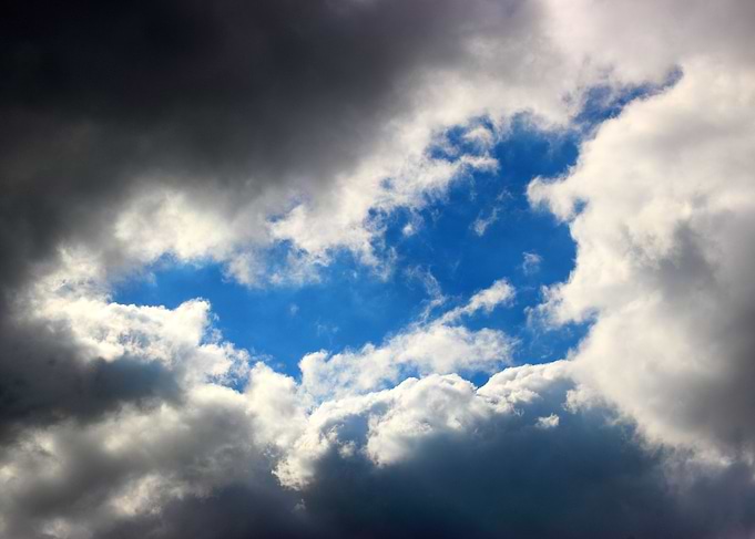 Break in the clouds