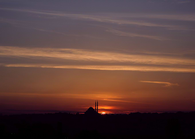 sunset in Istanbul