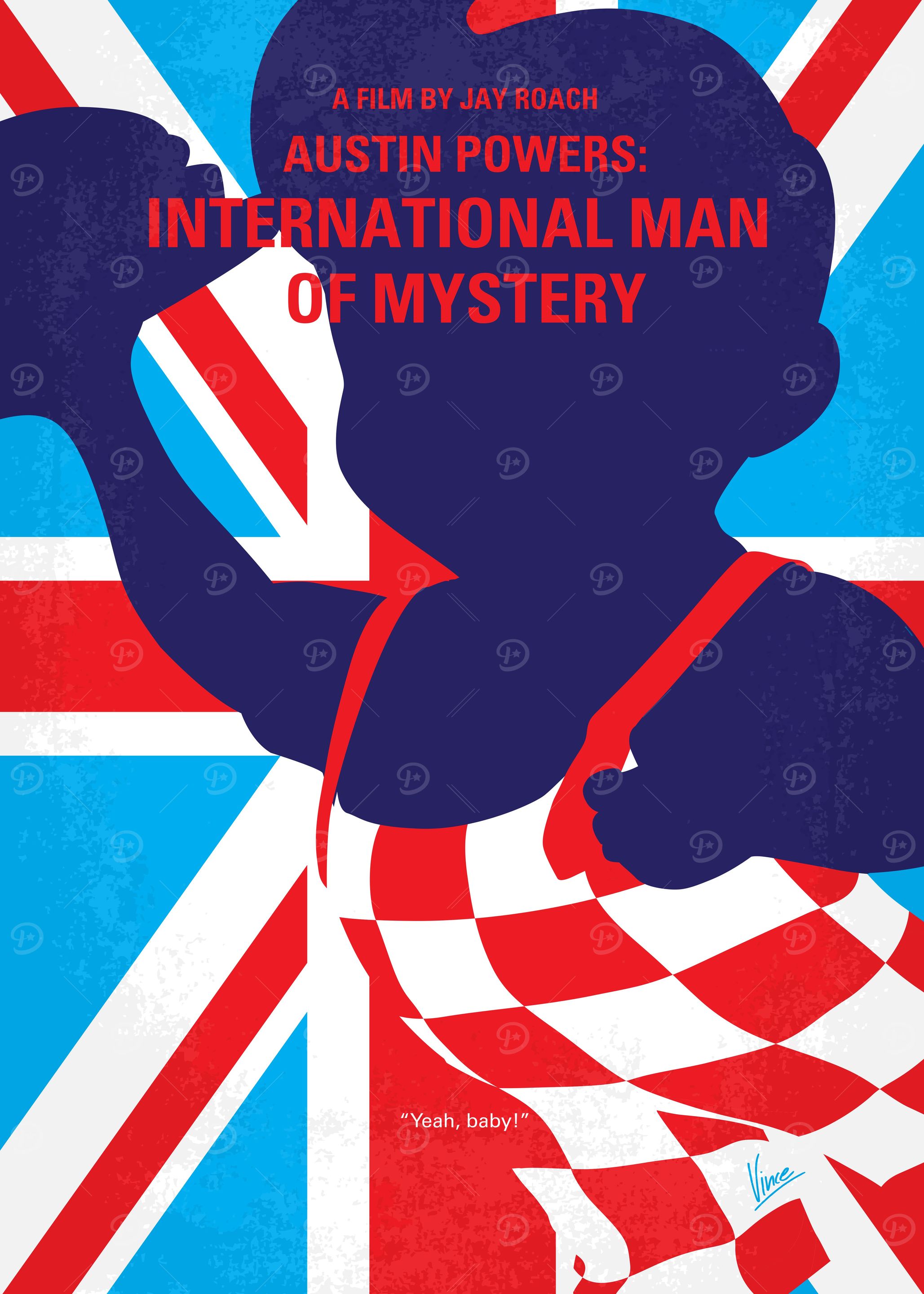 No373 My Austin Powers I minimal movie poster A 1960s ...
