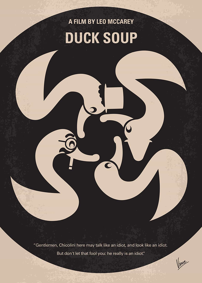 No370 My Duck Soup minimal movie poster Rufus T. Firef ...