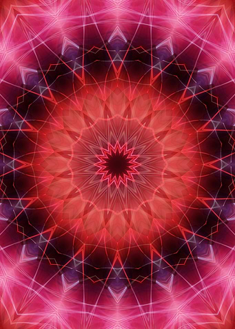 Mandala look like a bright rosequartz