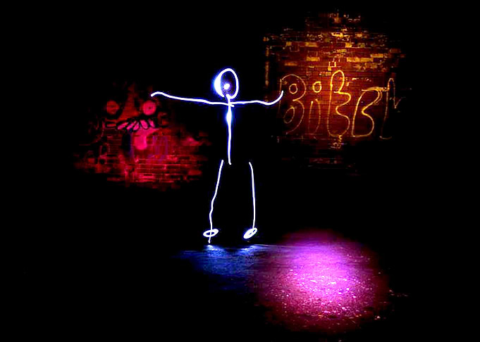 Light drawing stick man #2
