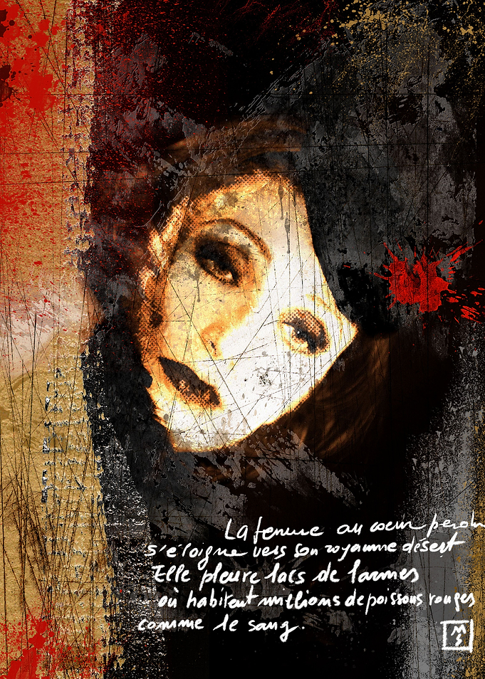 La Dame au Coeur Perdu 50x70 cm digital painting anad v ...