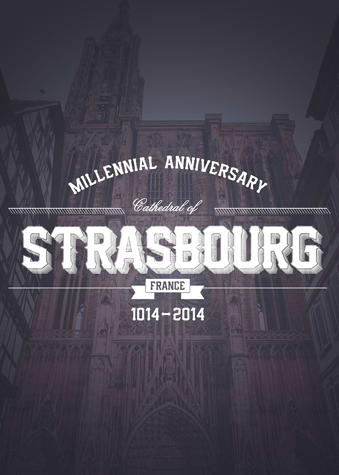 Strasbourg - Cathedral Mixed art work for the 1000th an ...
