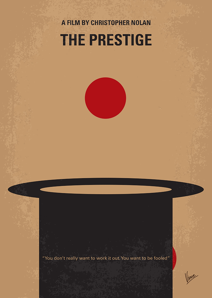 No381 My The Prestige minimal movie poster Two stage ma ...