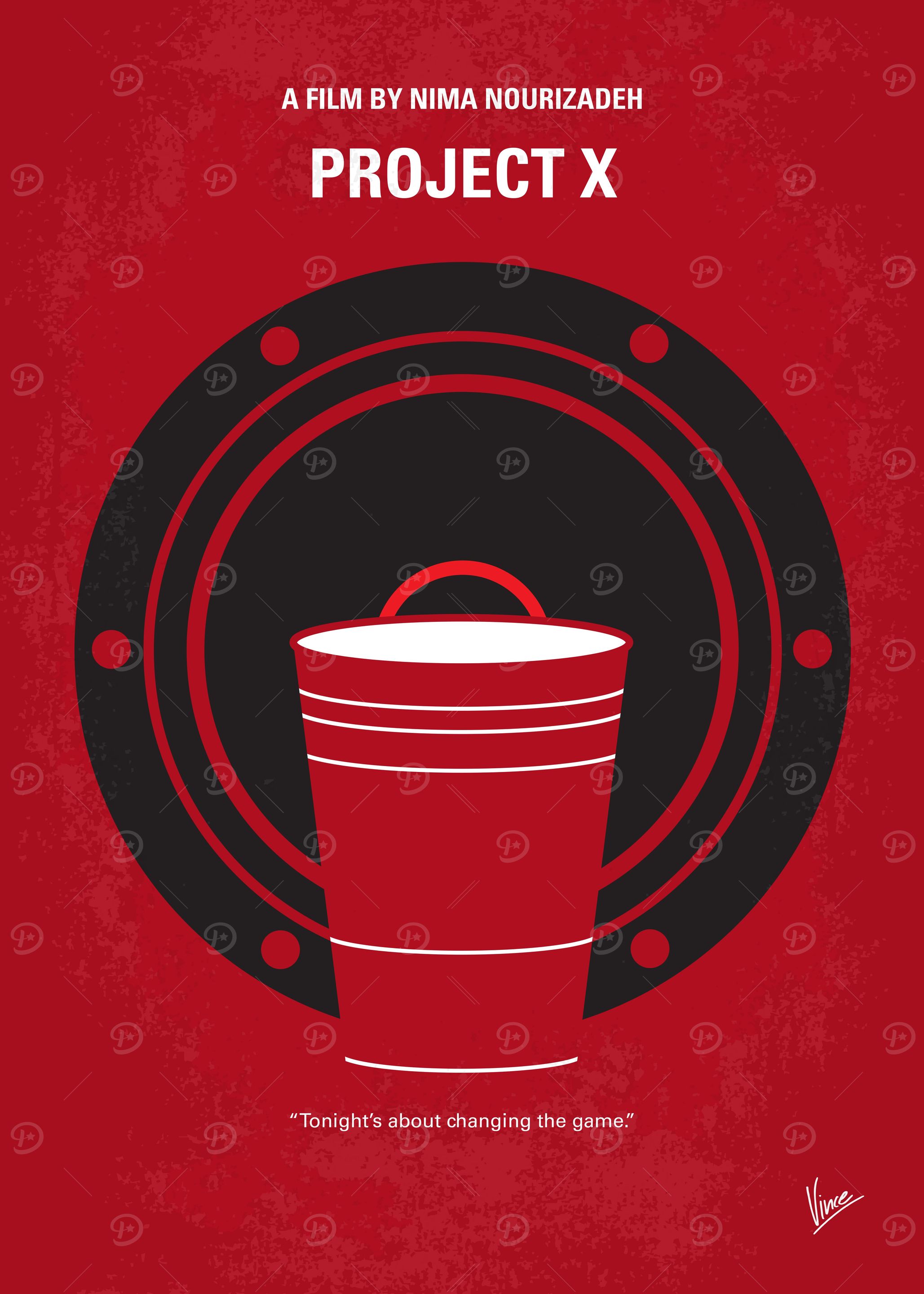 No393 My PROJECT X minimal movie poster Three seemingl ...