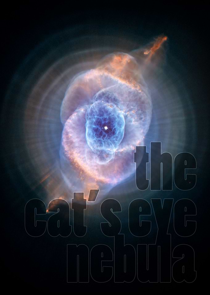 The Cats Eye Nebula - photography by Hubble Space Teles ...