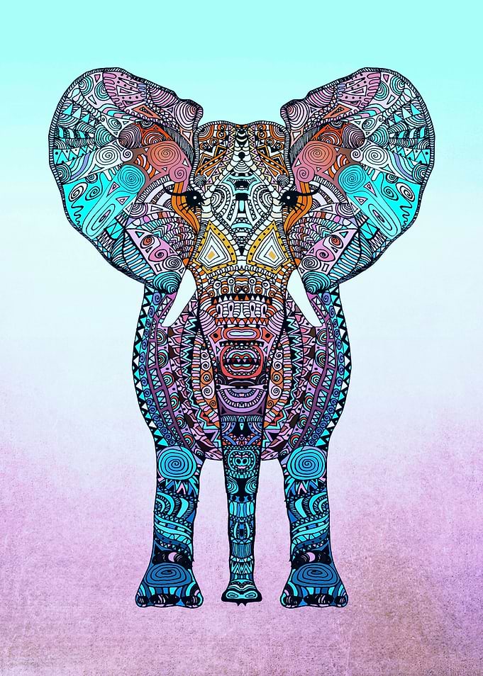 PINK BOHO ELEPHANT