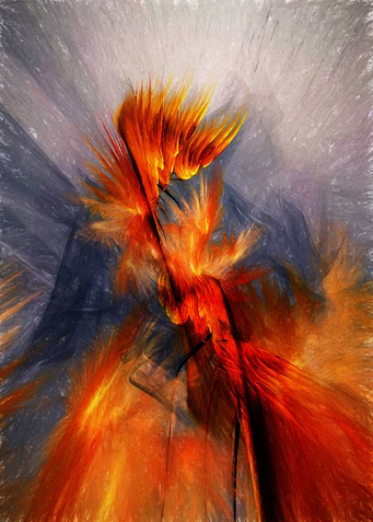 blazing flames