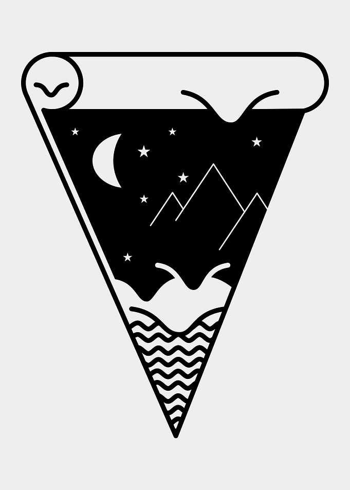 Slice of the melting night landscape