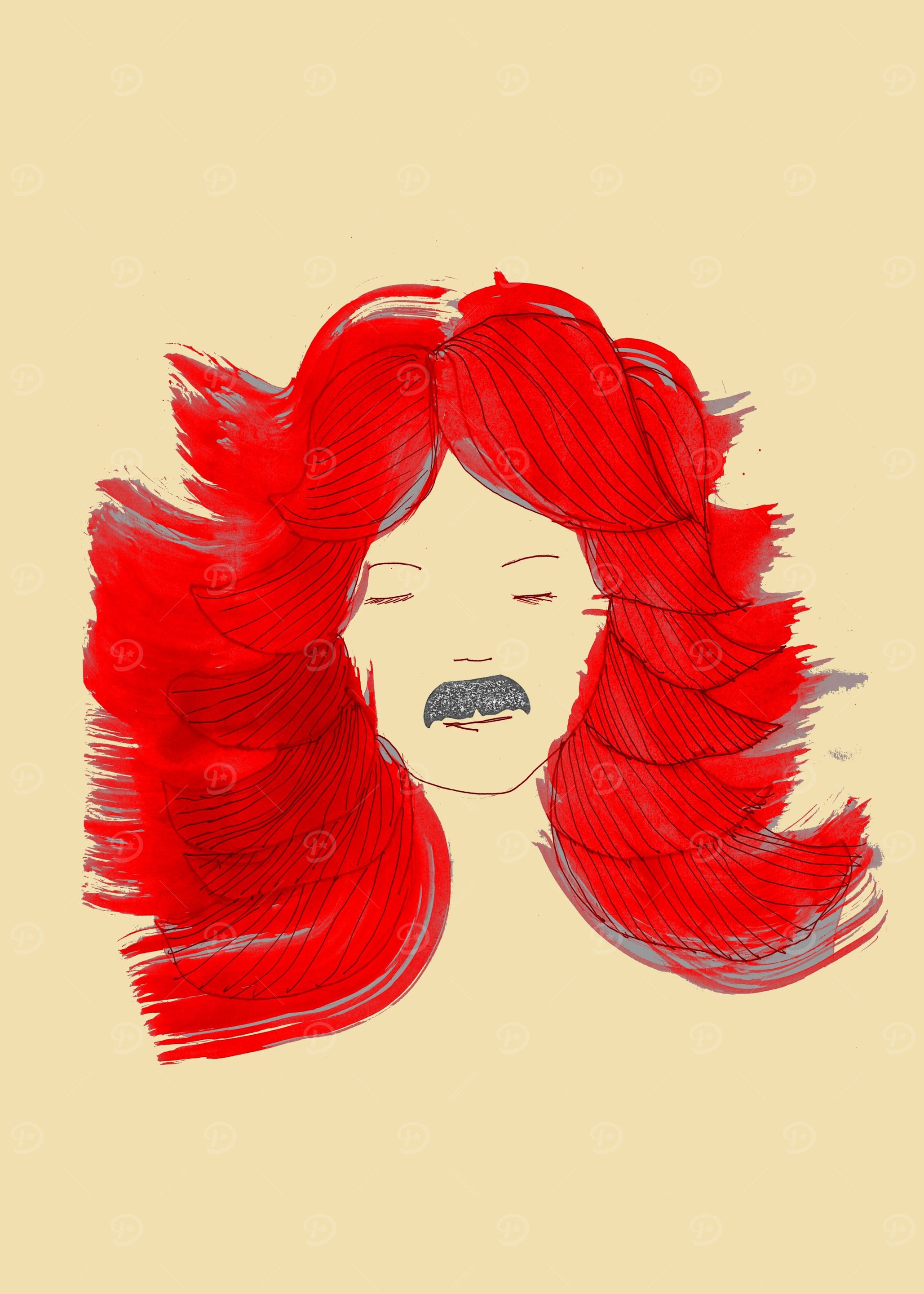 girl-stache! BY GASPONCE