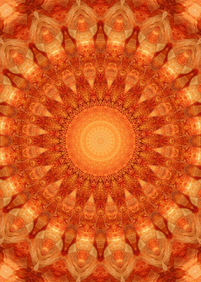 powerful orange kaleidoscope