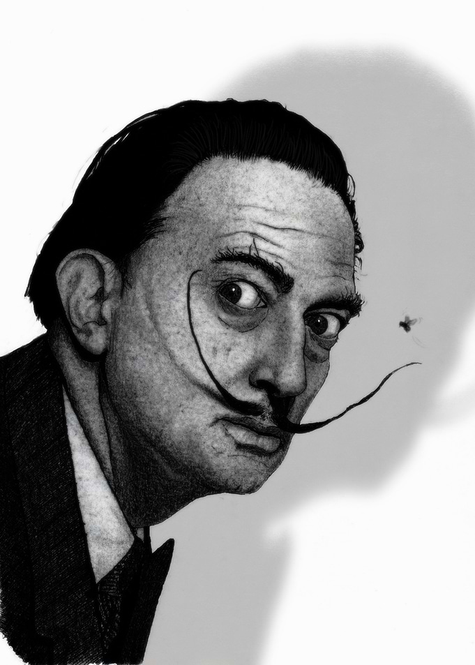 Salvador Dali (white bg)