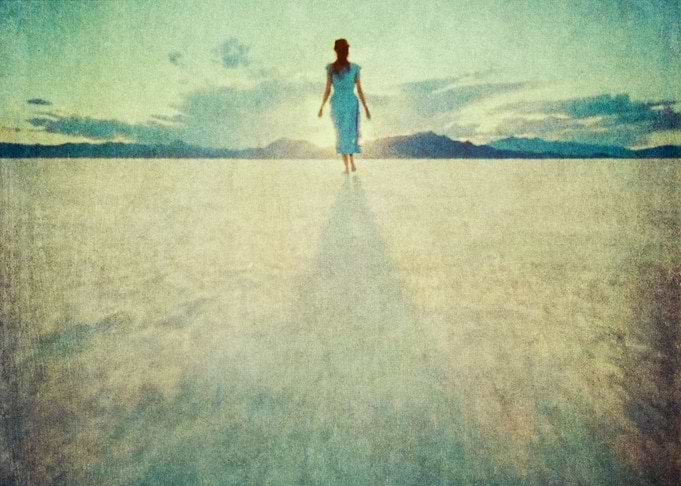 blue sunrise in the desert