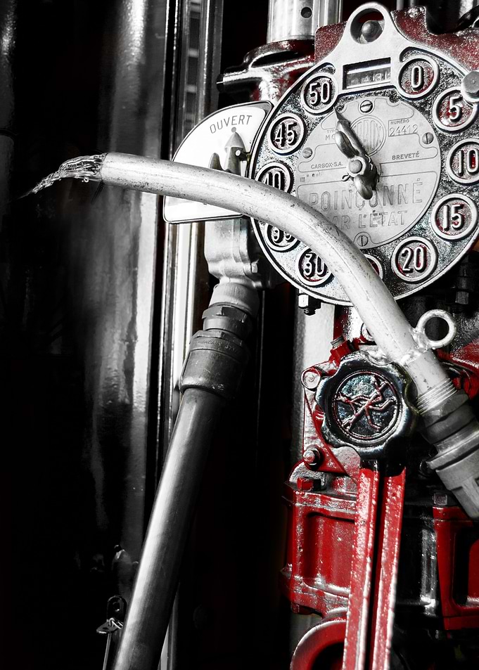 Old gasoline pump