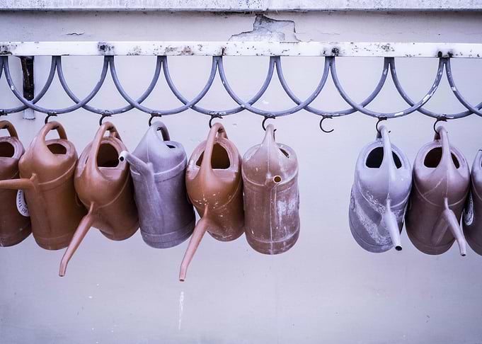 watering cans