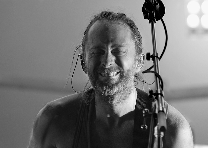 Thom Yorke live during the
