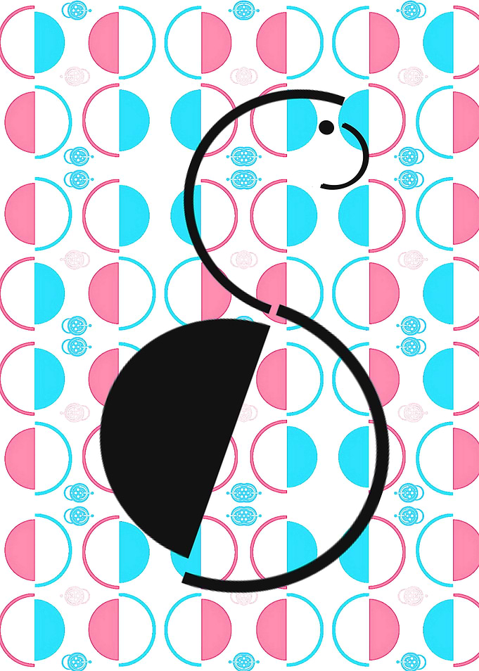 Busy Body Flamingo Mod Abstract