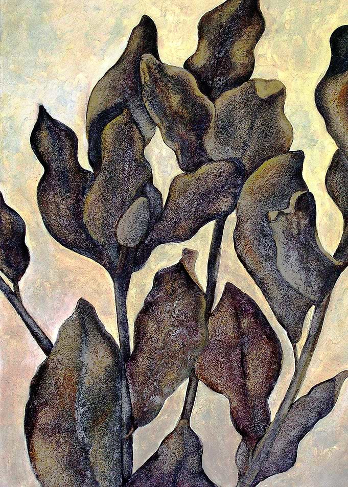 Winter Leaves - oil painting