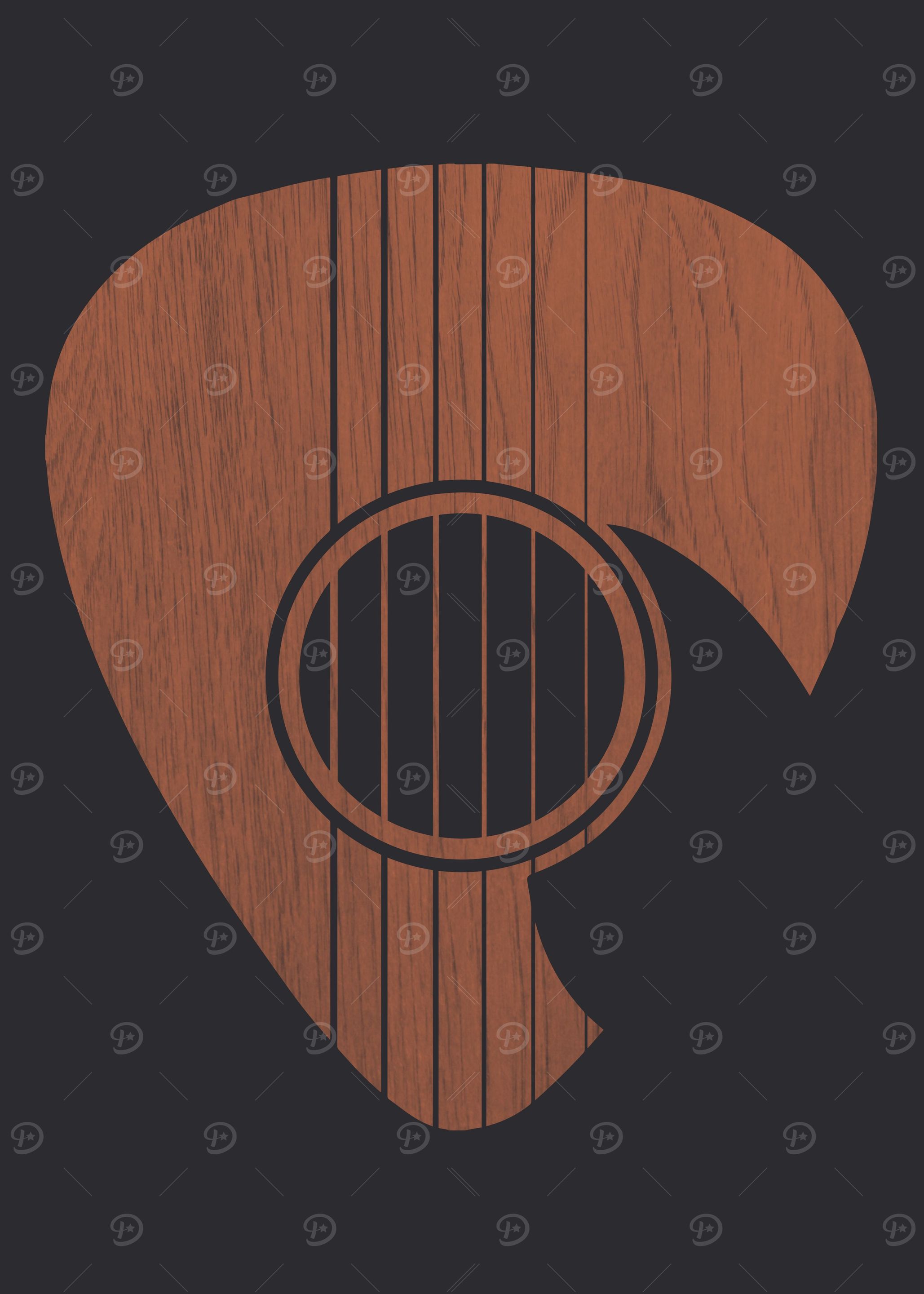 Strum... (Rust on Dark Grey)
