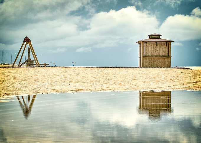 Beach after the rain