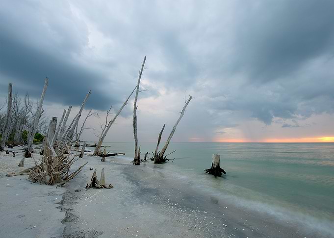 Evening beach