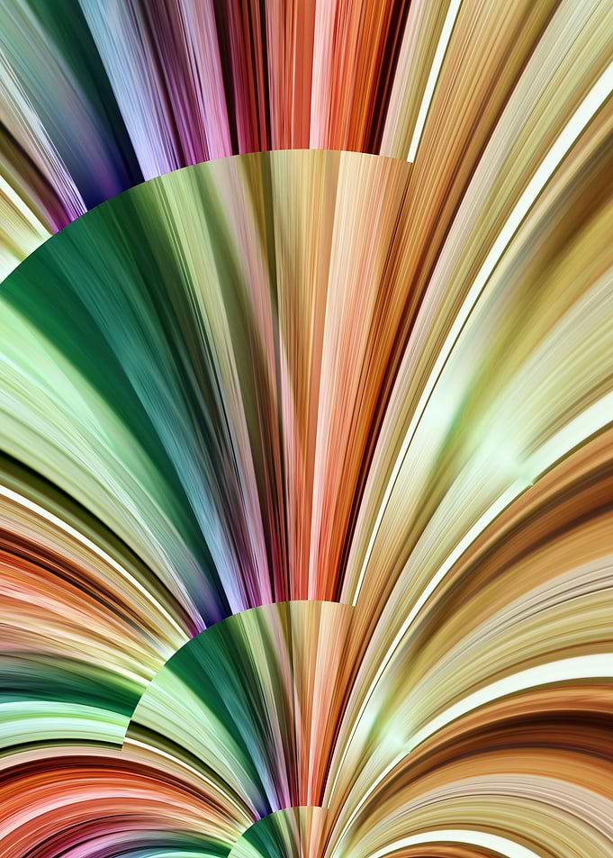 rainbow colored abstract art