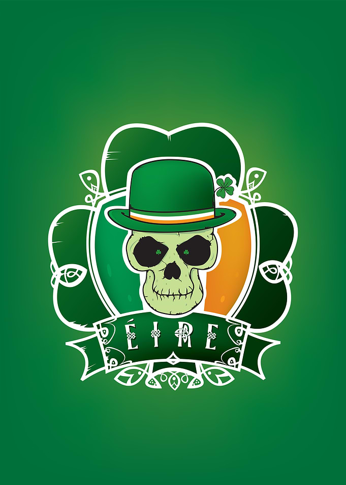 Irish lucky skull