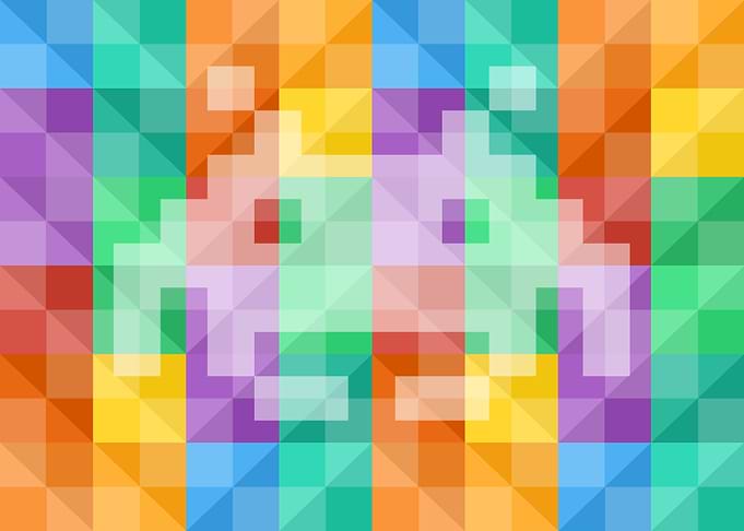 Colorful Space Invader