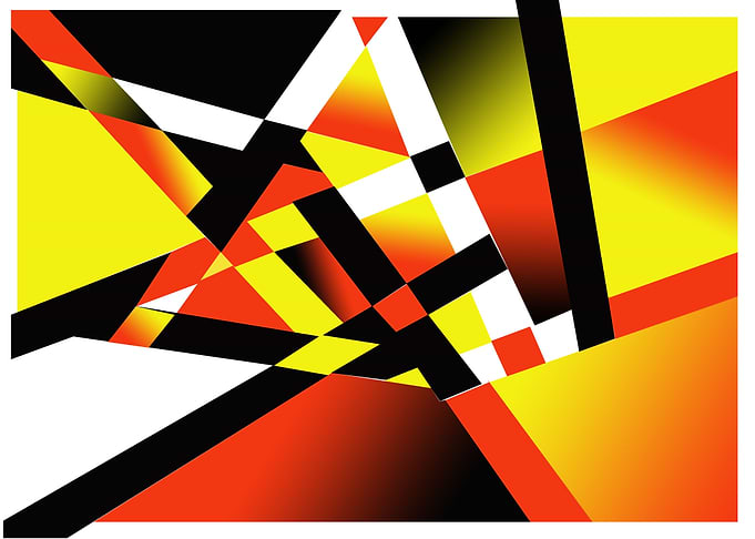 Find the bird in the woods of colored asymmetric shapes ...