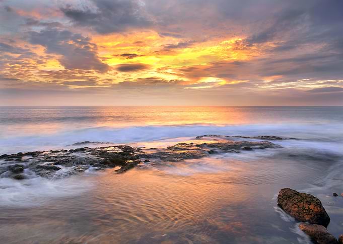 Sunset reflection