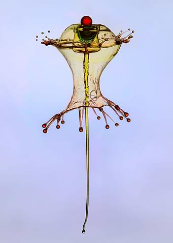 Watersplash in three colours
