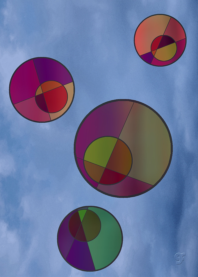 Circles and Lines: playing with colors.