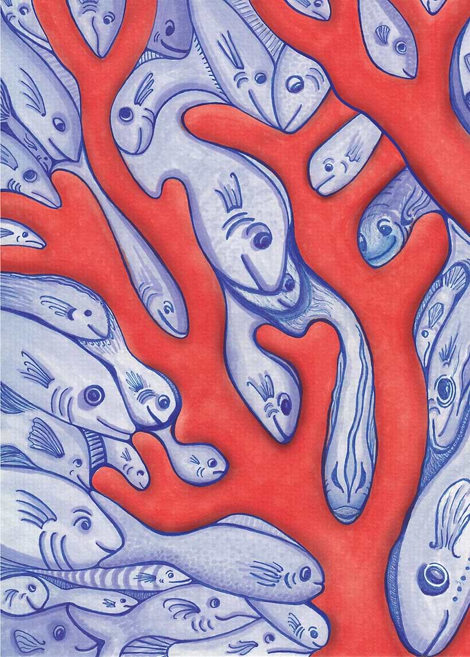 Happy Blue Fish