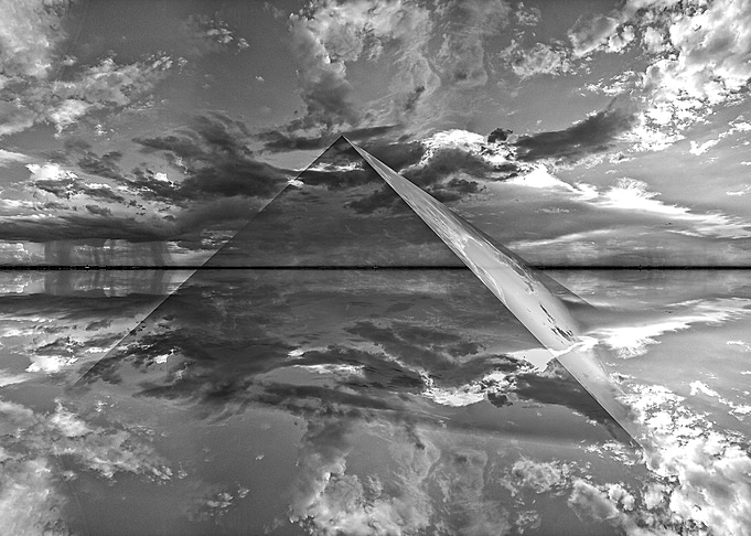 Faceted Sky Black And Whit