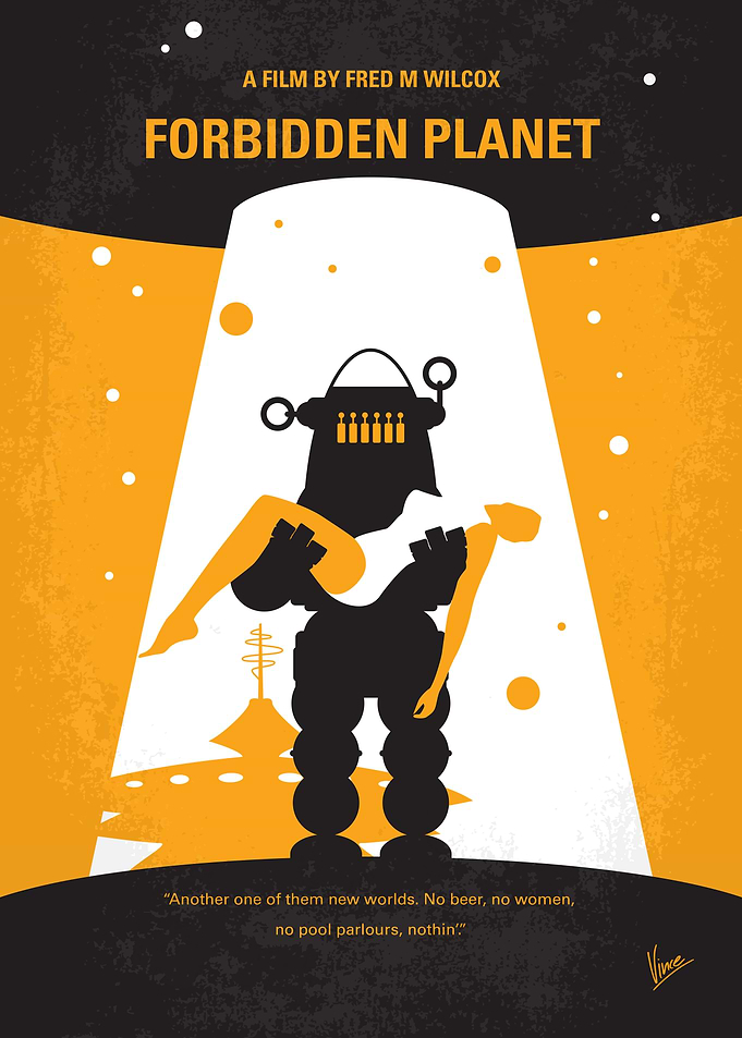 No415 My Forbidden Planet minimal movie poster A starsh ...