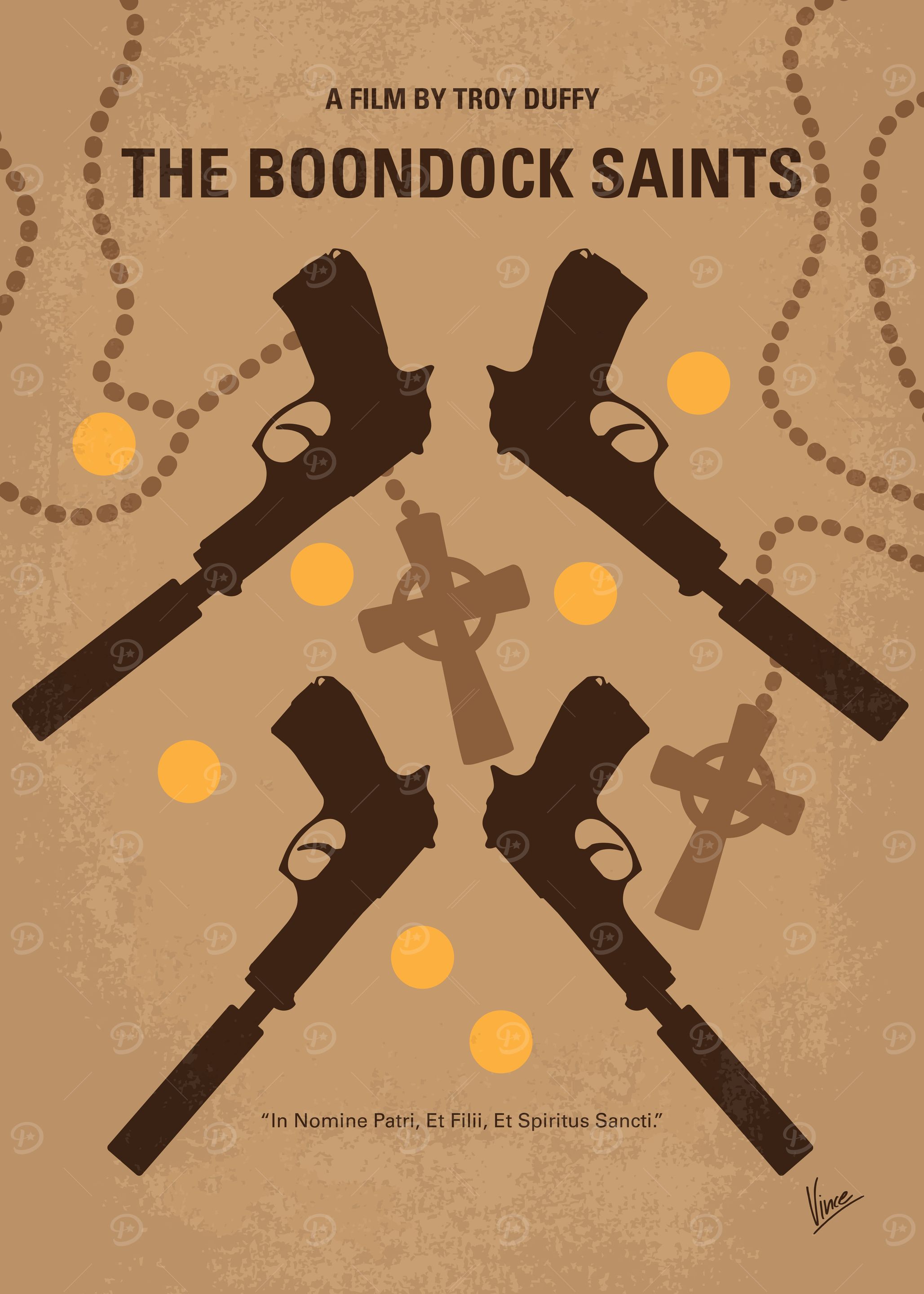 No419 My BOONDOCK SAINTS minimal movie poster Fraterna ...