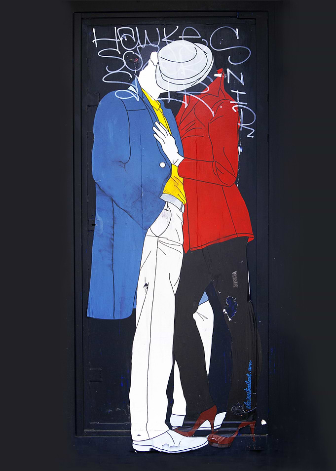Paint on the door