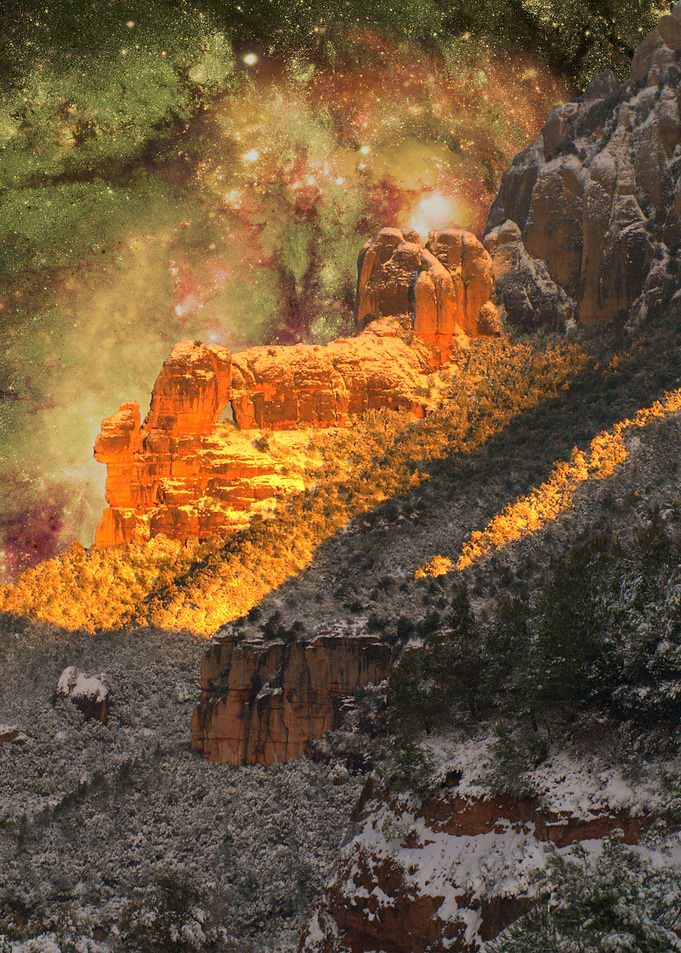 Sacred Mountains (galaxy sky)