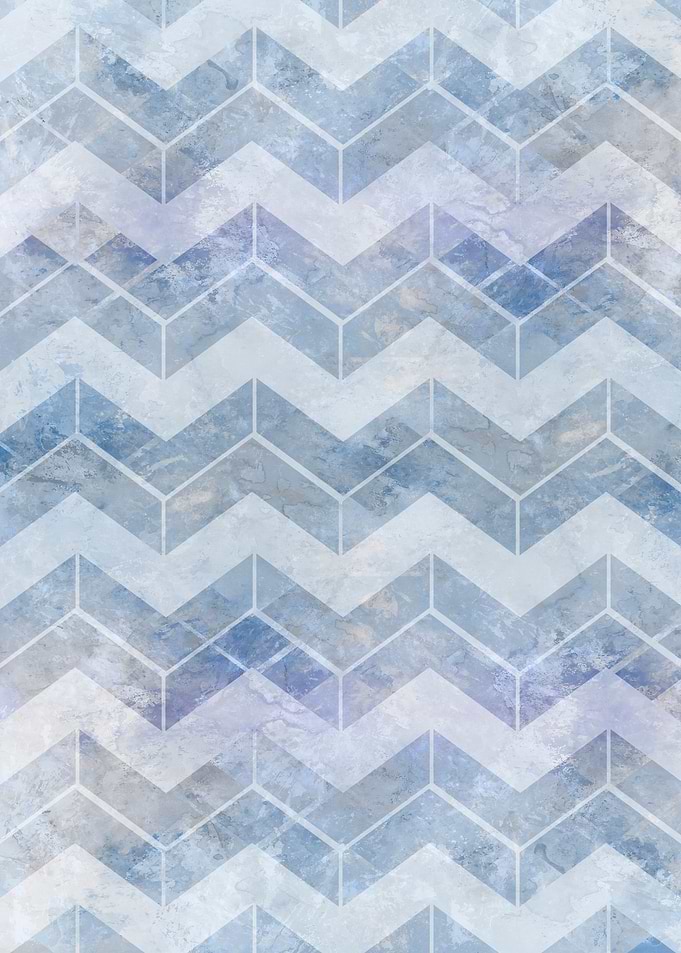 Chevron blue with watercolor