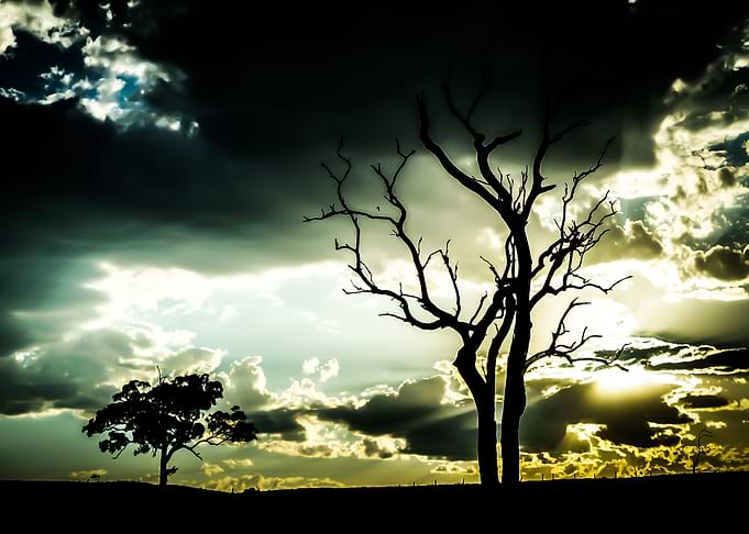 Sunset near Dungog, Australia.