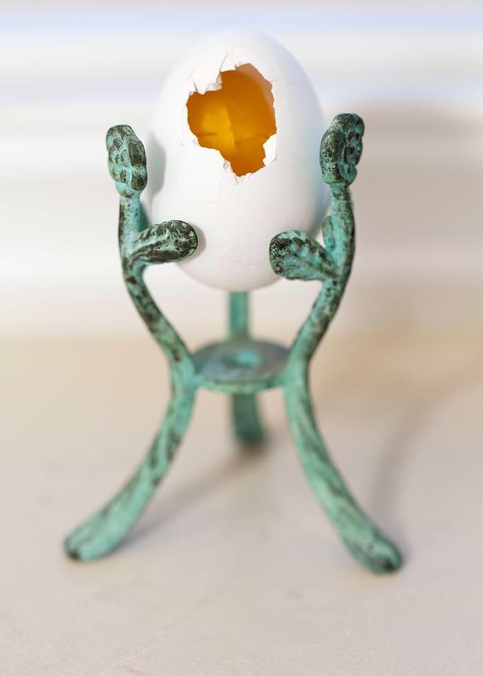 Cracked Egg. Found this egg in my refrigerator, comple ...