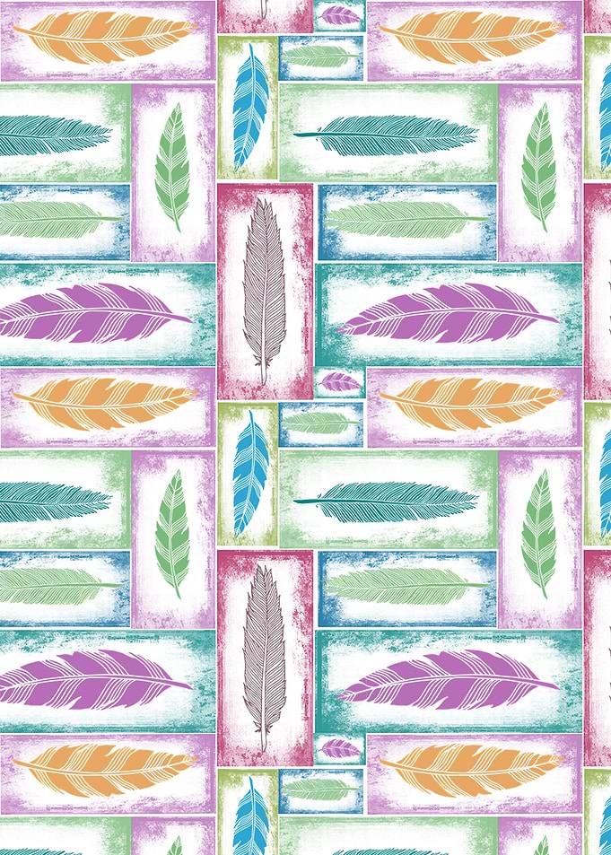 Stamped Feather Pattern