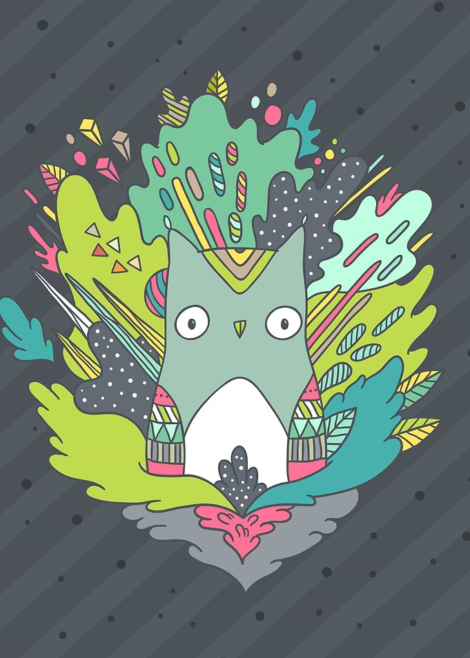 Abstract cute Owl