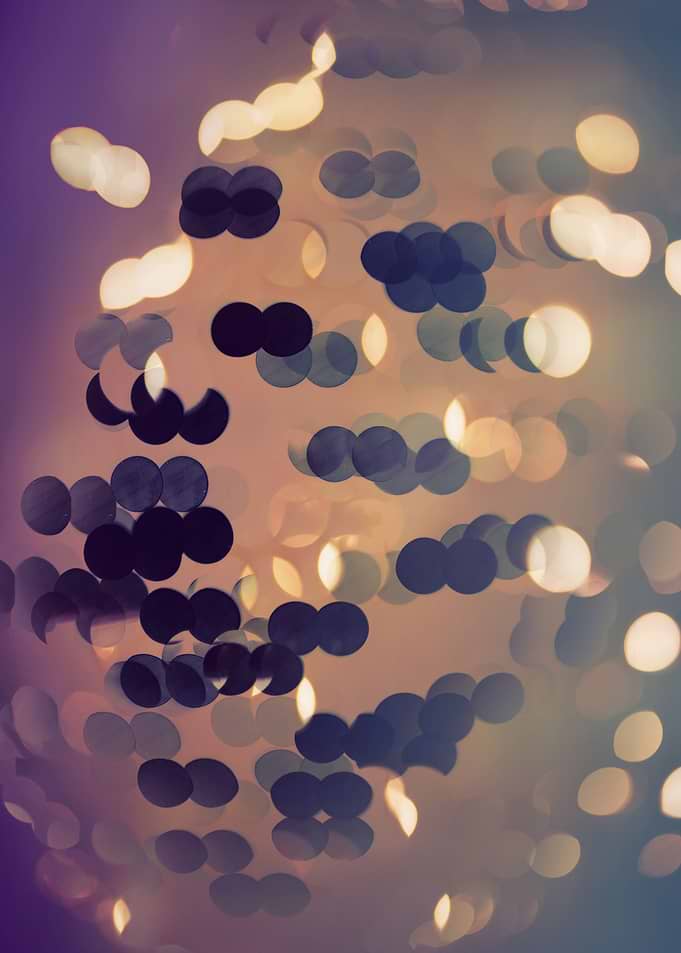 Abstract bokeh glittering light effects