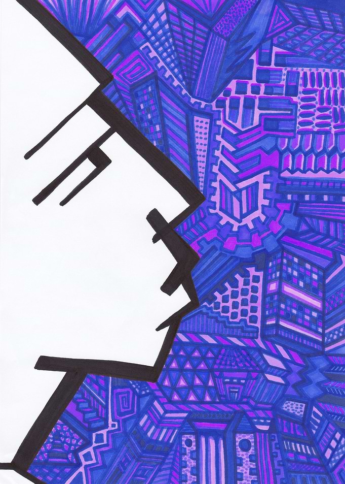 Urbanite in blue