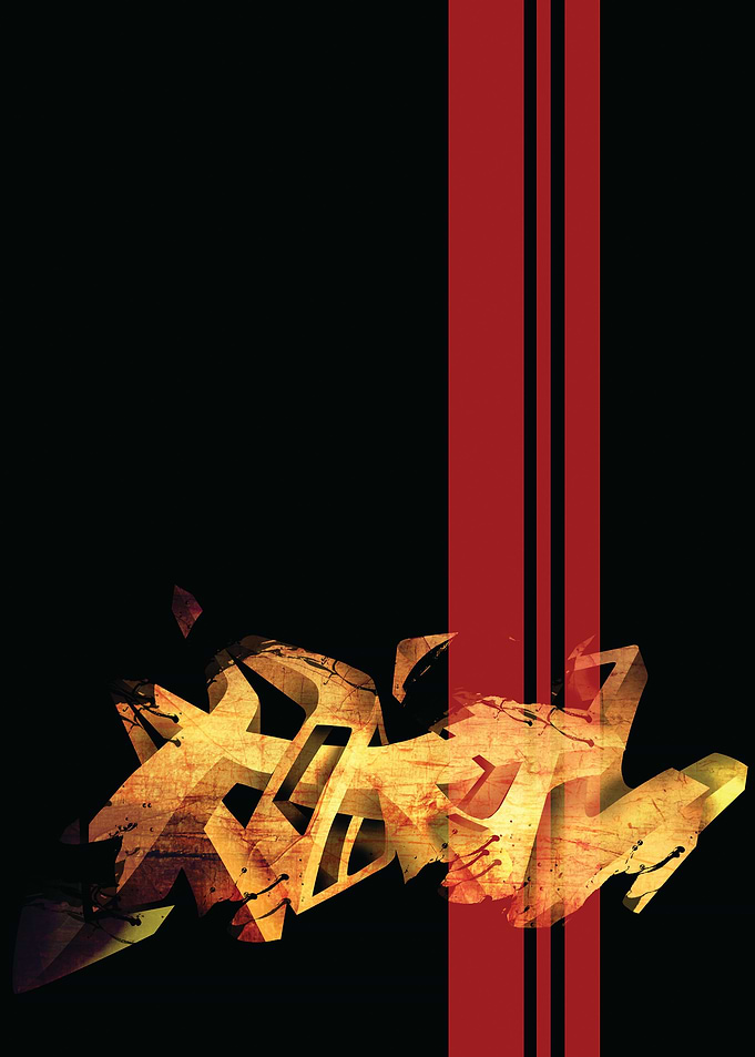\'Line In\' Abstract graffiti