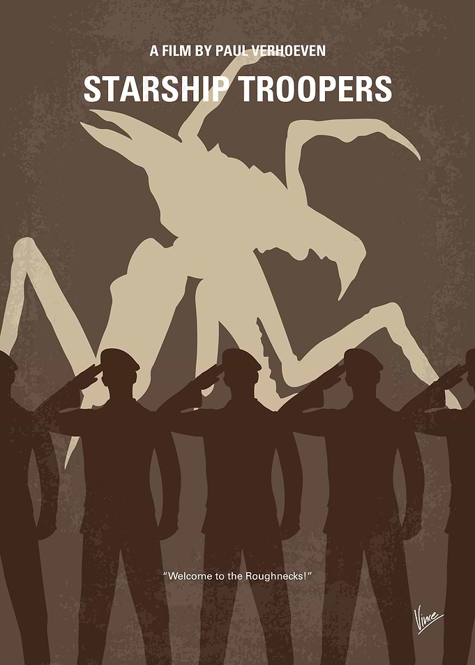 No424 My Starship Troopers minimal movie poster Humans ...
