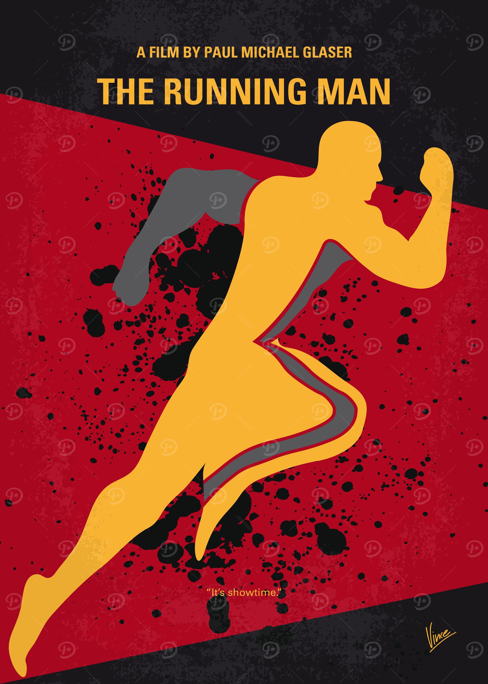 No425 My Running man minimal movie poster A wrongly co ...