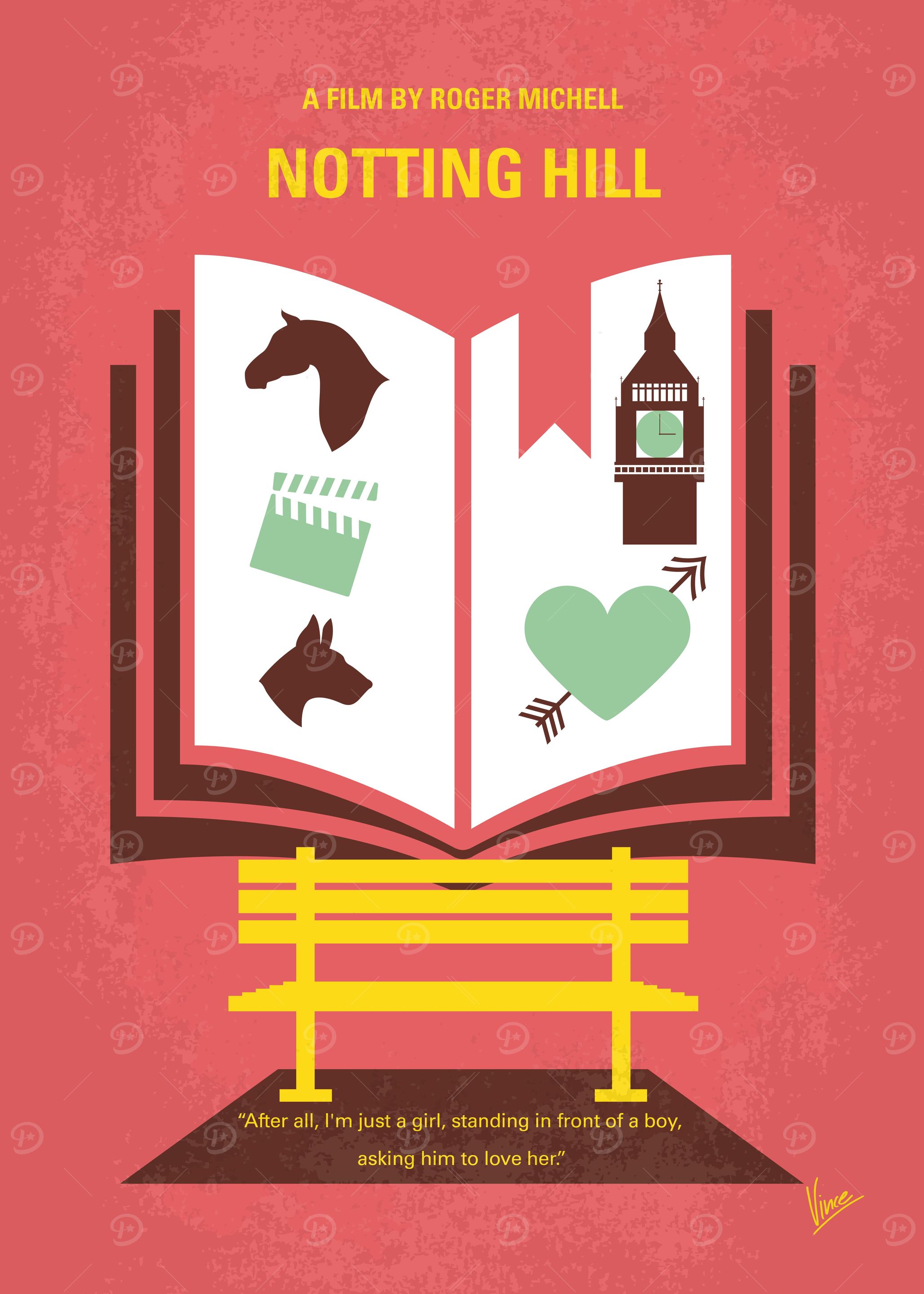 No434 My Notting Hill minimal movie poster The life of ...